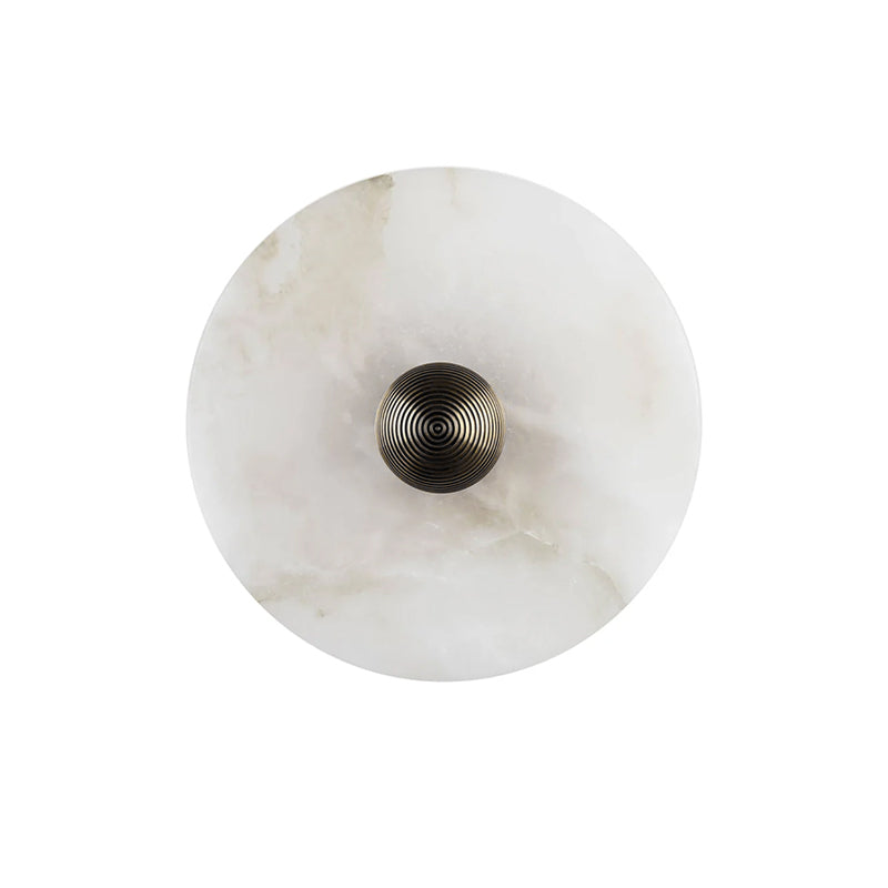 Alabaster Wall Light Natural Stone Disc Integrated LED Dimmable Sconce