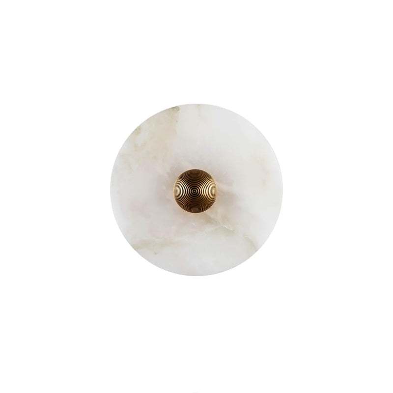 Alabaster Wall Light Natural Stone Disc Integrated LED Dimmable Sconce