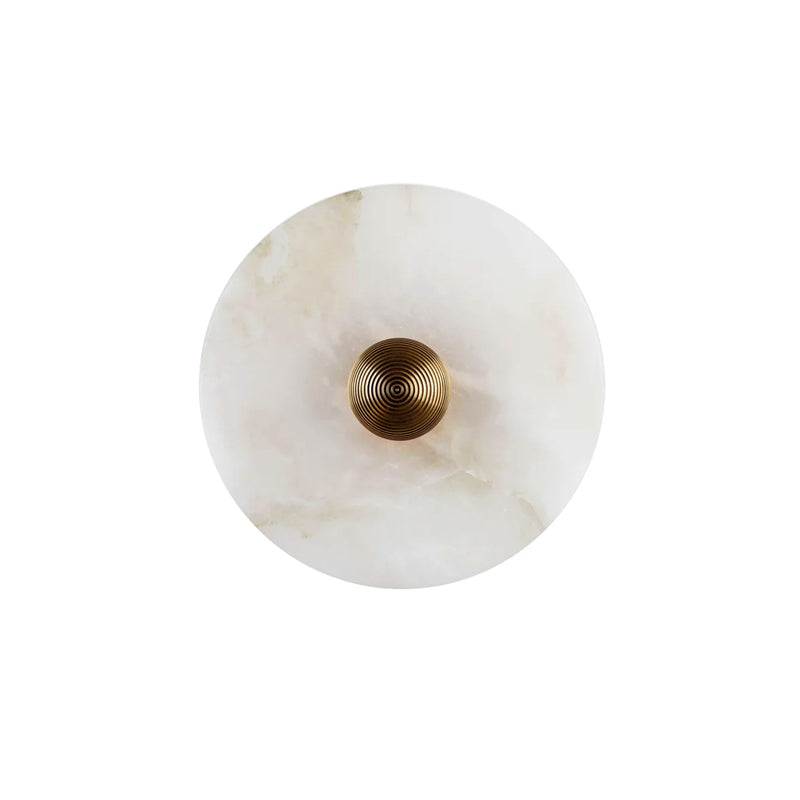Alabaster Wall Light Natural Stone Disc Integrated LED Dimmable Sconce