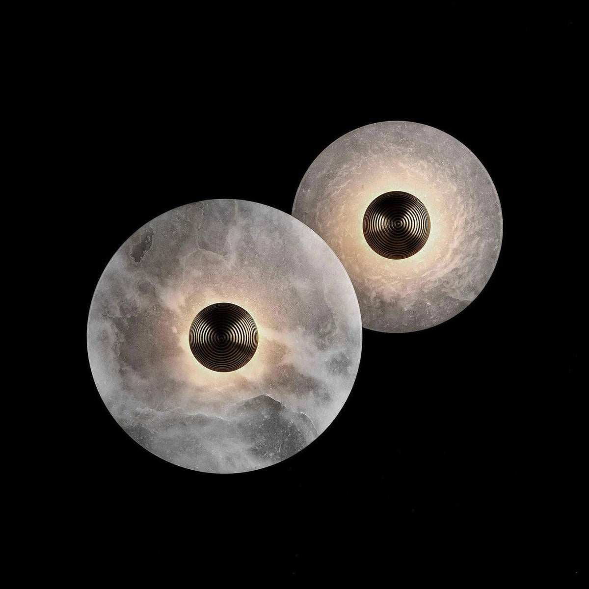 Alabaster Wall Light Natural Stone Disc Integrated LED Dimmable Sconce