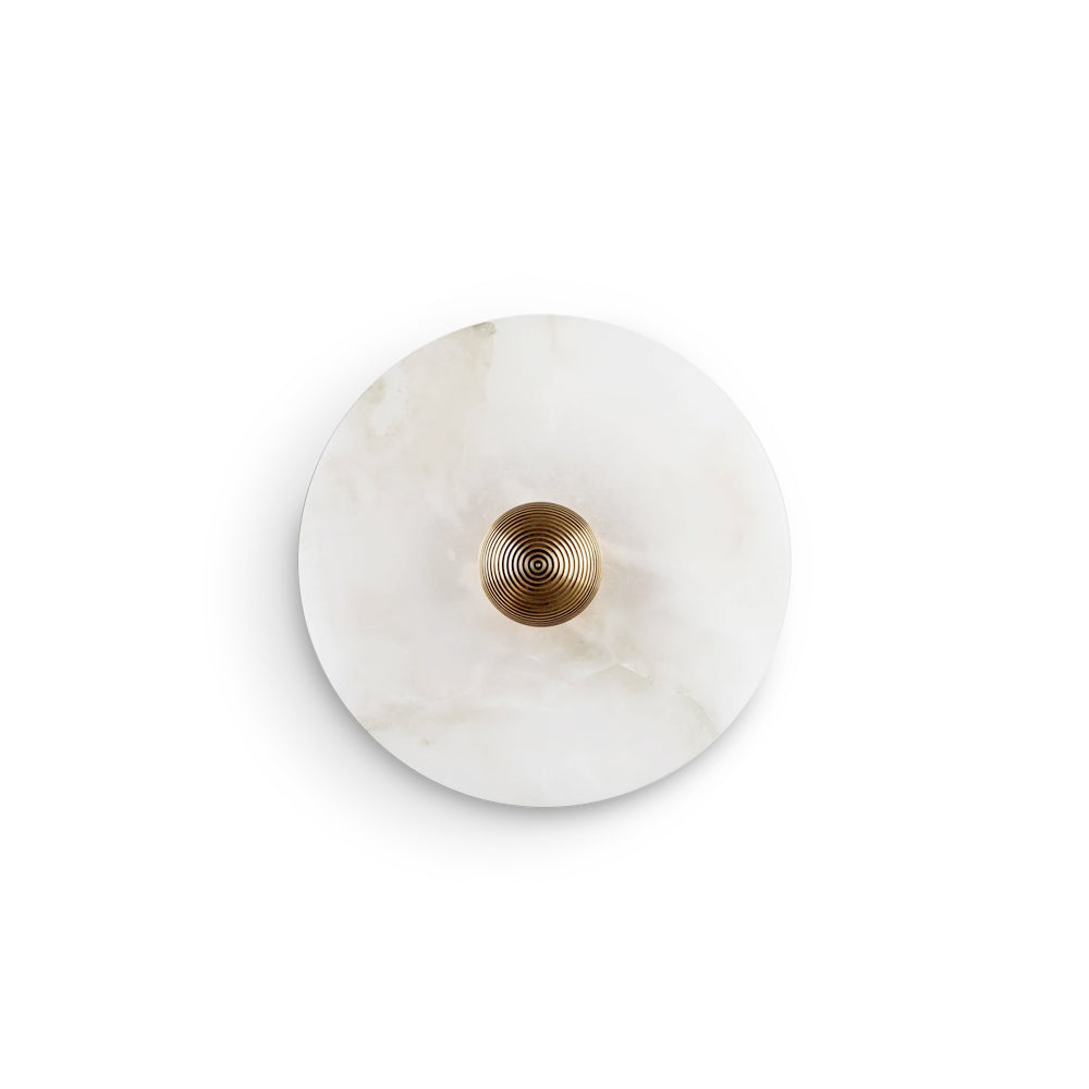 Alabaster Wall Light Natural Stone Disc Integrated LED Dimmable Sconce