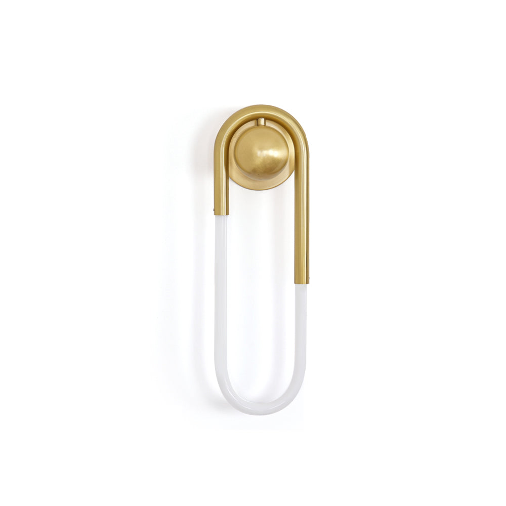 Loop Wall Sconce Brass Integrated LED Dimmable for Hallway and Bedside