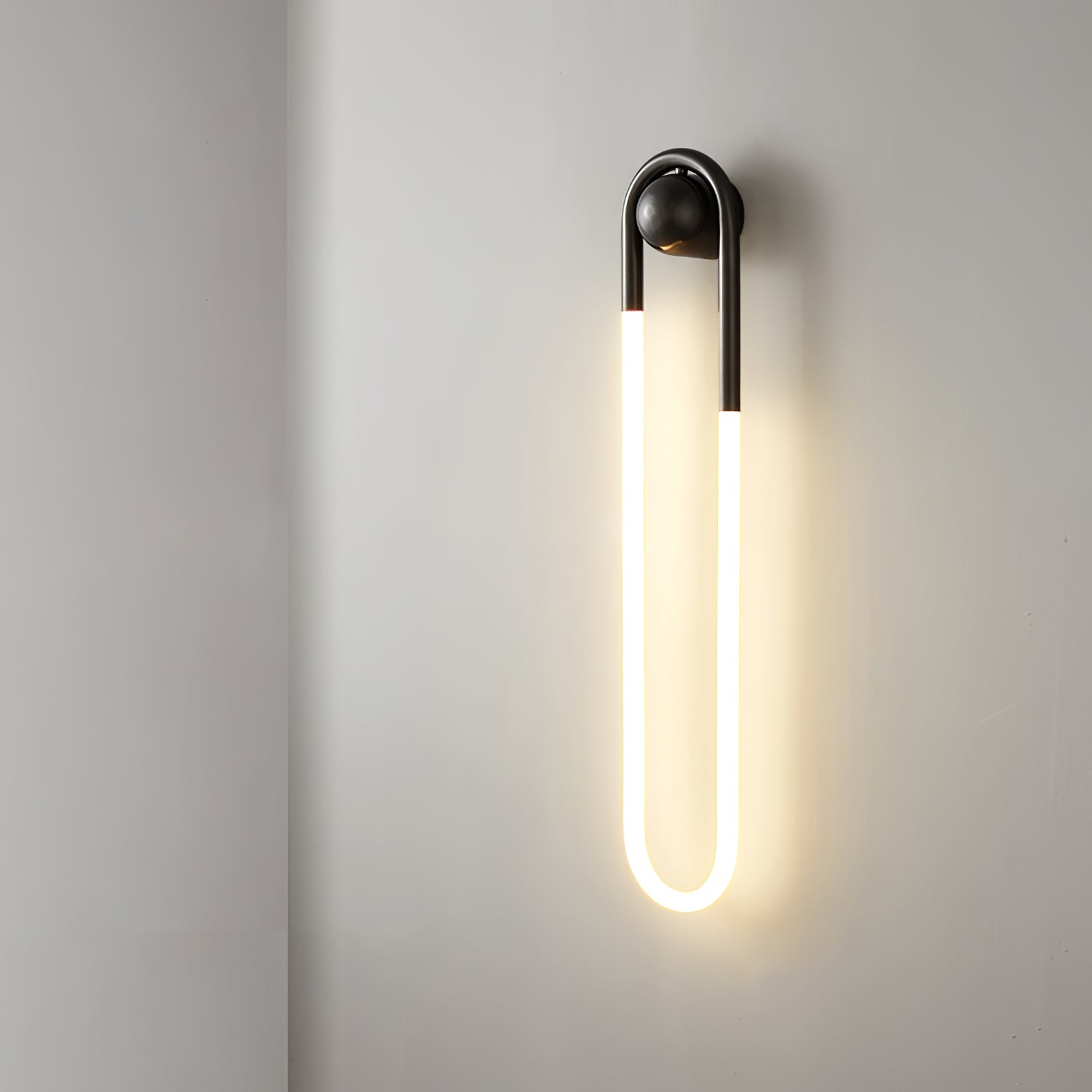 Loop Wall Sconce Brass Integrated LED Dimmable for Hallway and Bedside