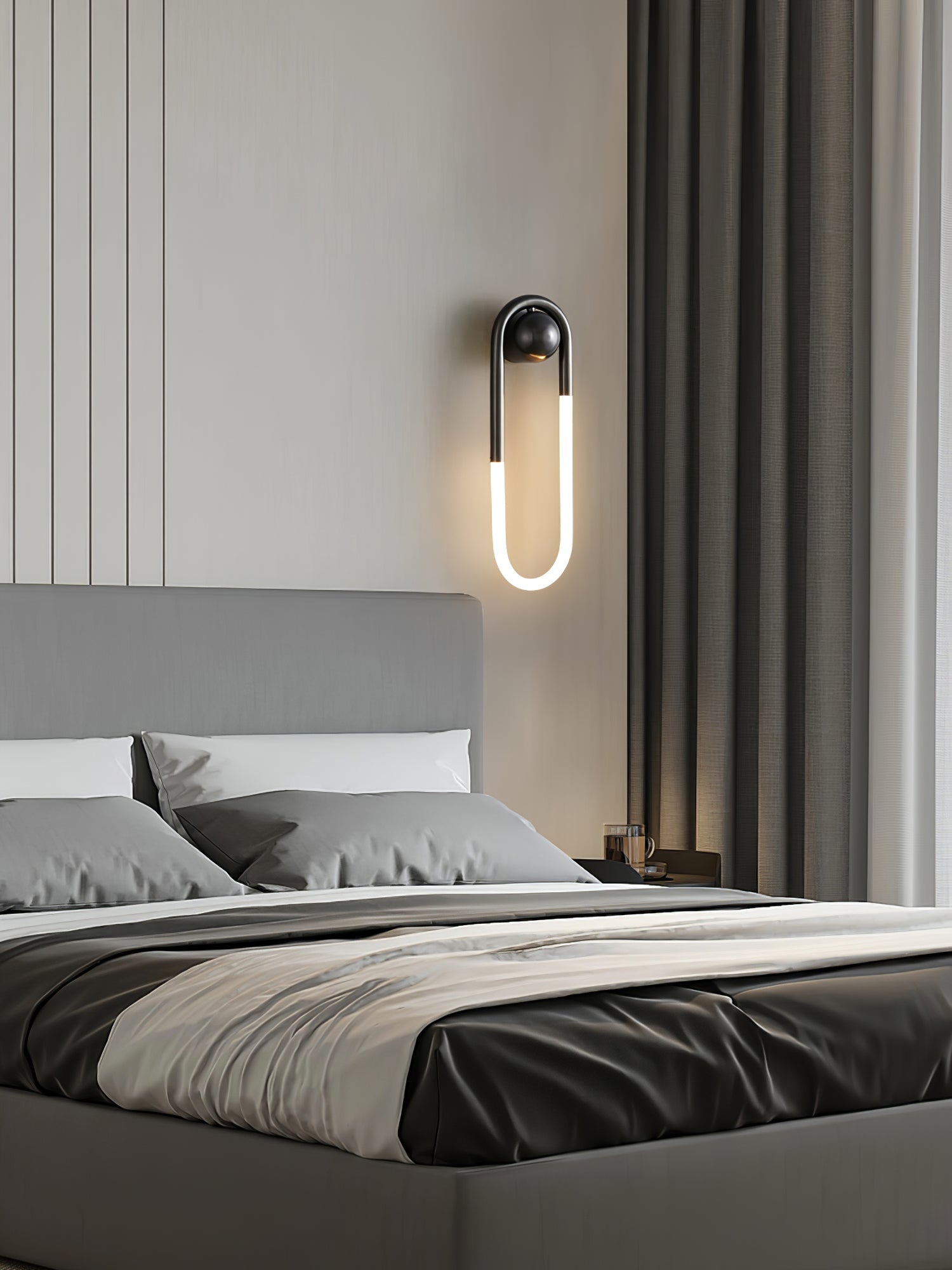 Loop Wall Sconce Brass Integrated LED Dimmable for Hallway and Bedside