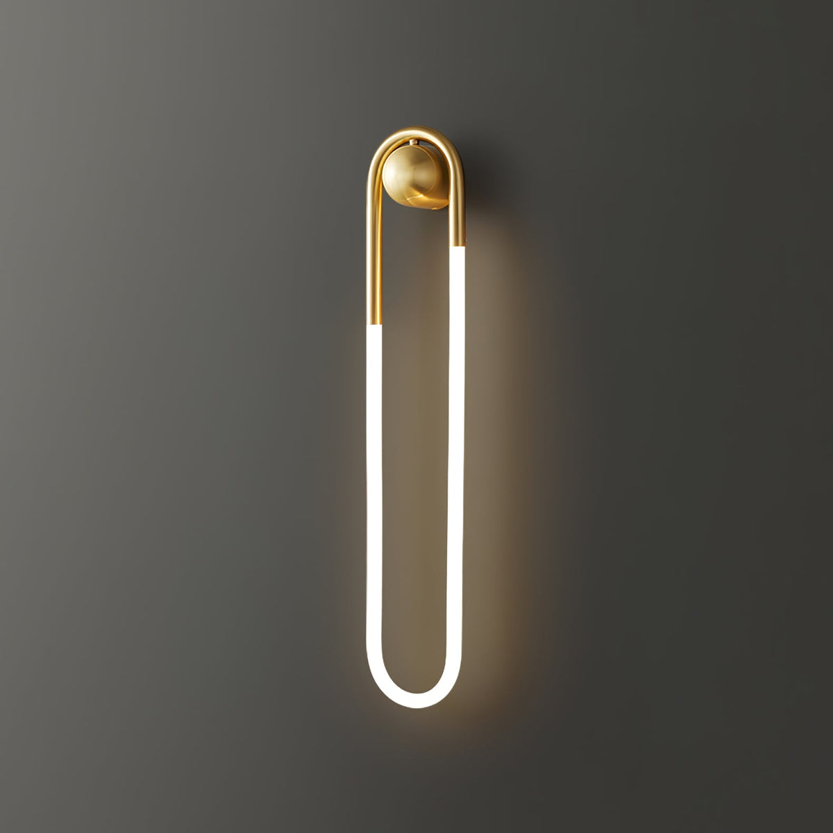 Loop Wall Sconce Brass Integrated LED Dimmable for Hallway and Bedside