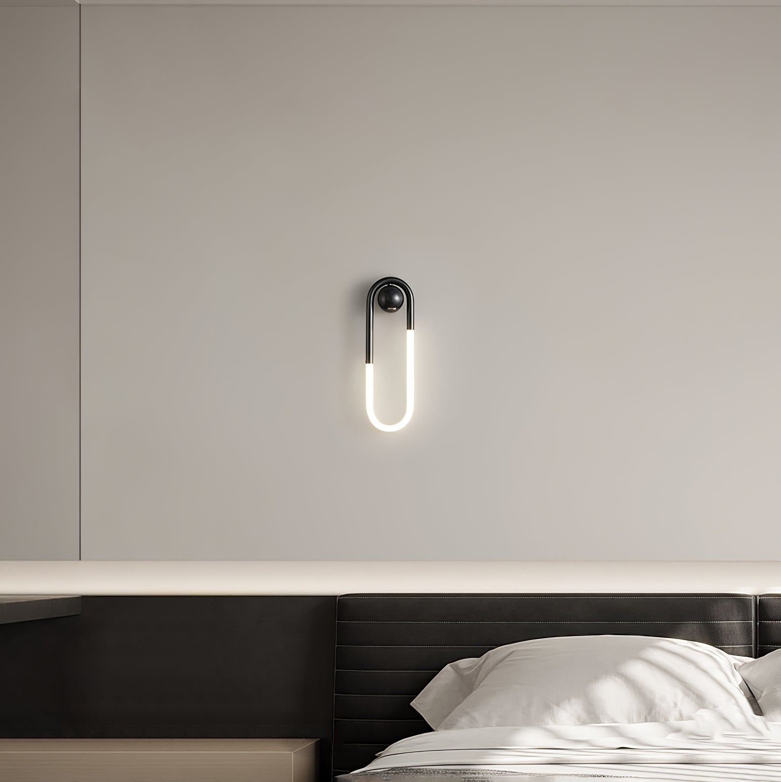 Loop Wall Sconce Brass Integrated LED Dimmable for Hallway and Bedside