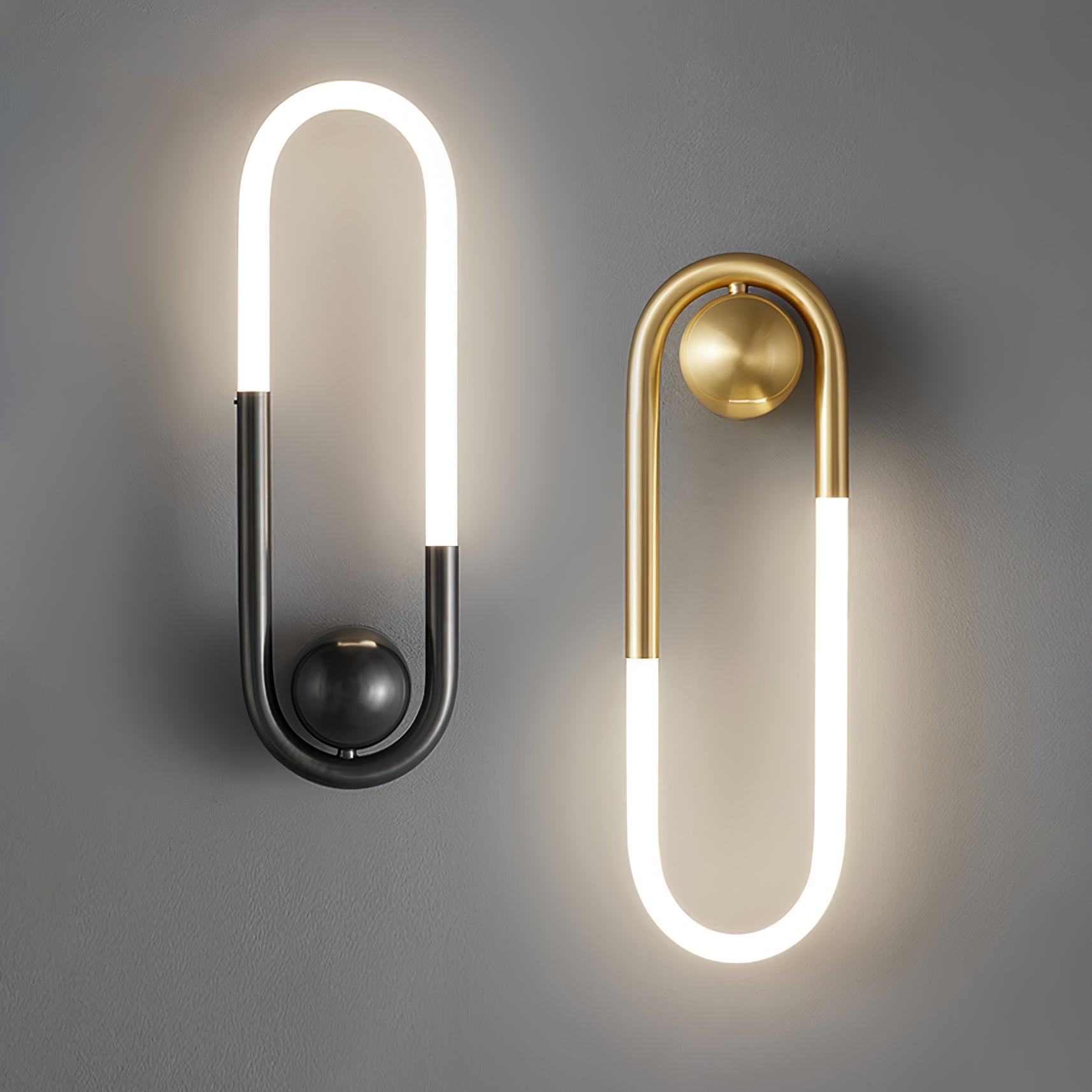 Loop Wall Sconce Brass Integrated LED Dimmable for Hallway and Bedside