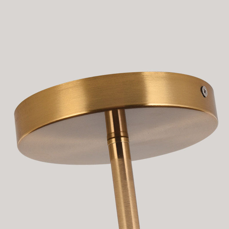 Rund LED-loftlampe i trælook