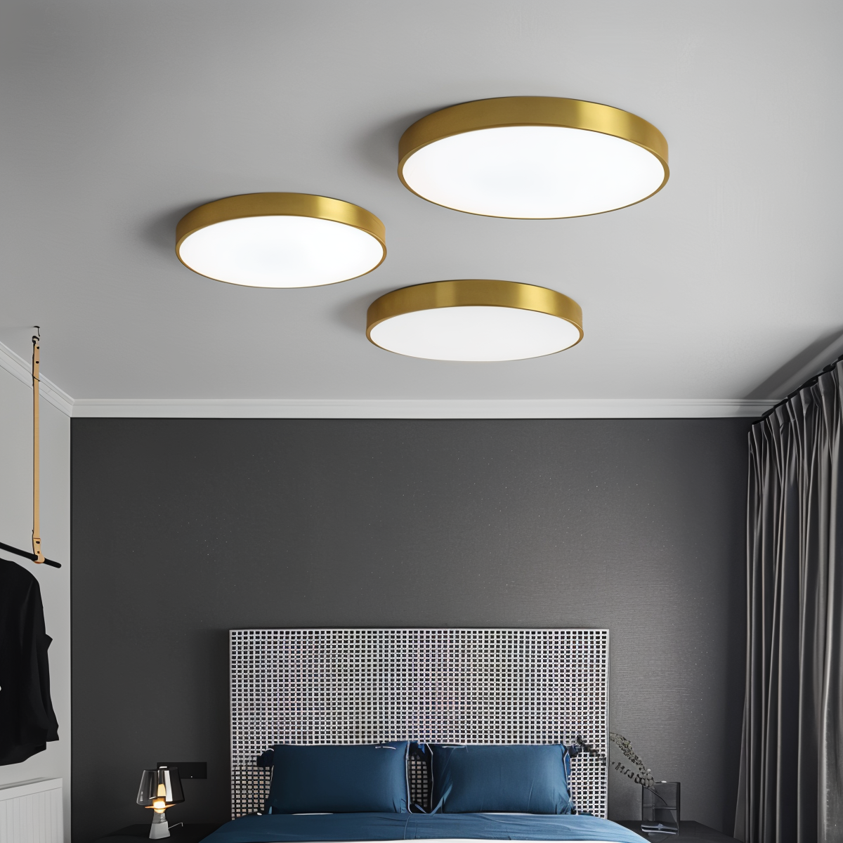 Rund LED loftlampe med slankt design