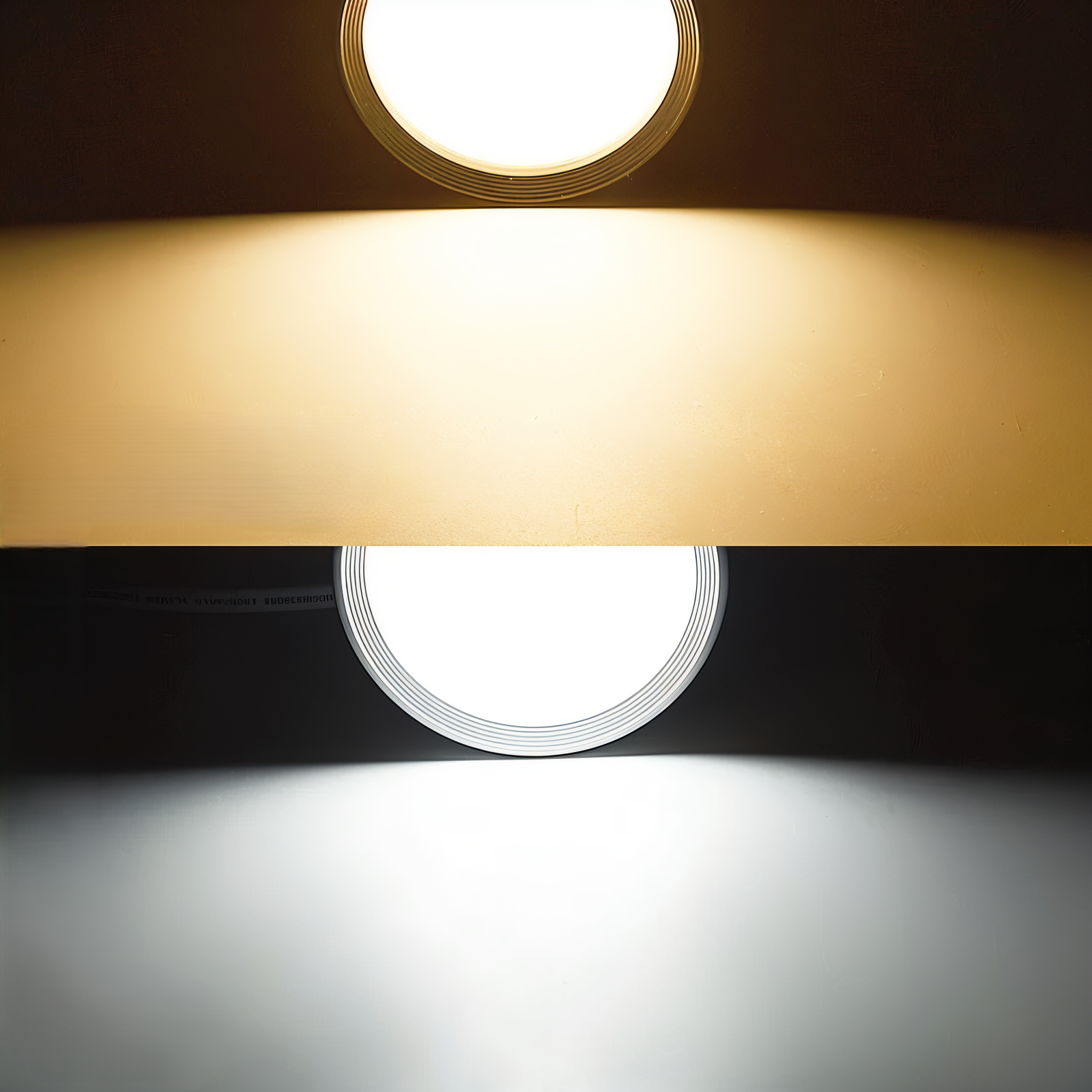 Rund LED loftlampe ultratynd med rillede detaljer