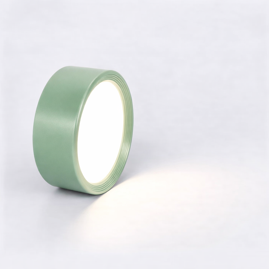 Rund LED loftlampe ultratynd med rillede detaljer
