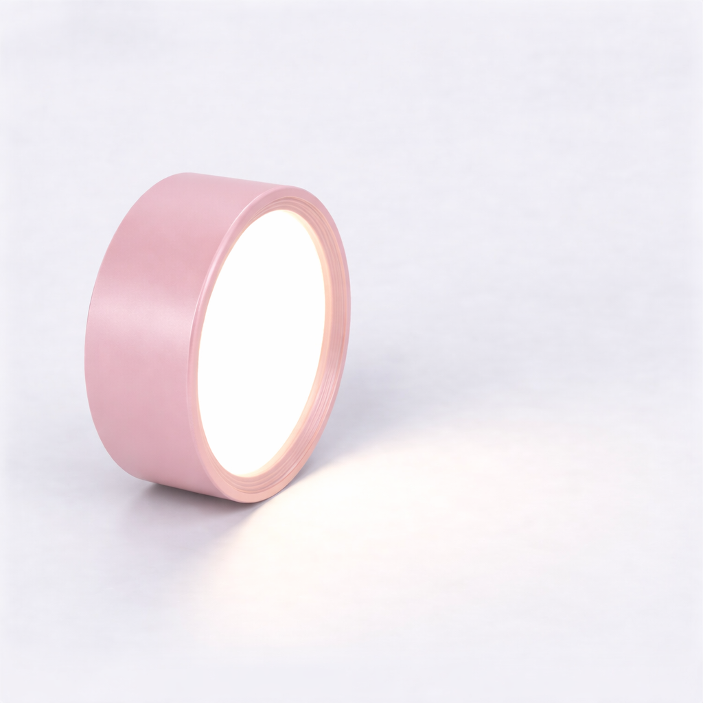 Rund LED loftlampe ultratynd med rillede detaljer