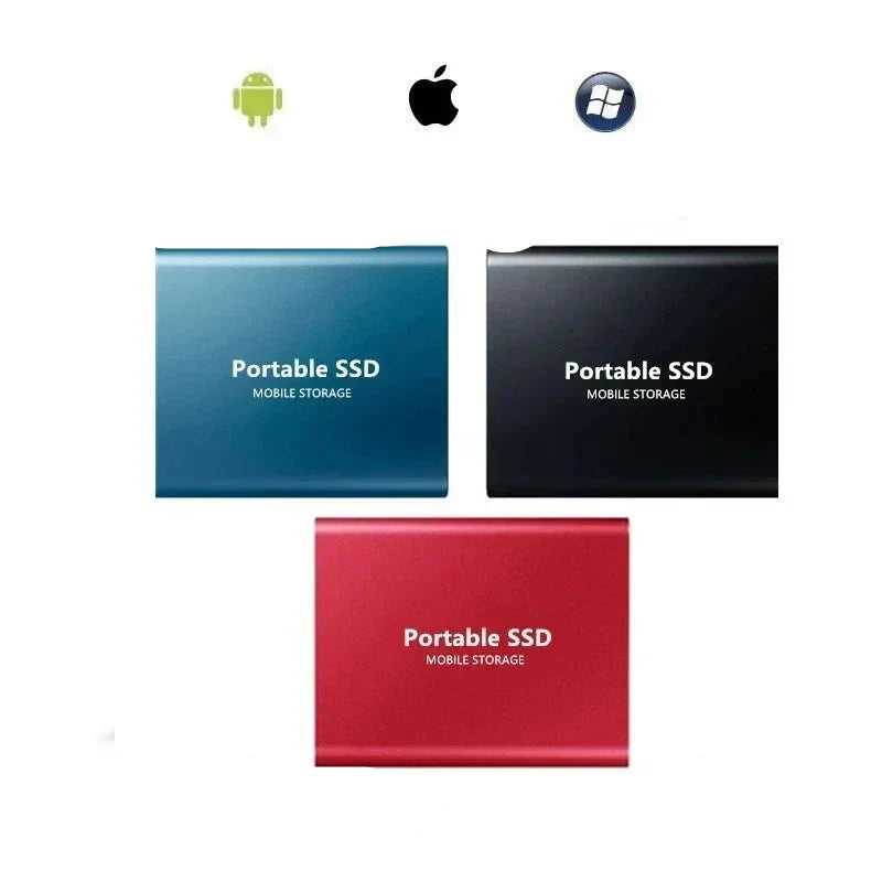 Portable SSD Drive Slim USB C for Android Apple and Windows Devices