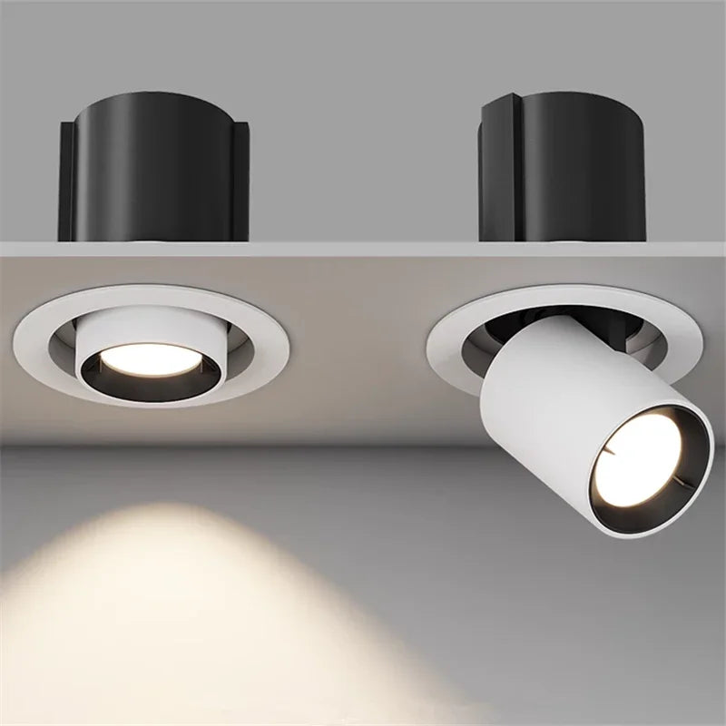 Recessed LED Spotlight Adjustable Tilt and Pull-Down Head