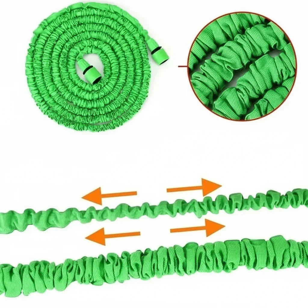 Expandable Garden Hose Kink Free with 7 Pattern Spray Nozzle