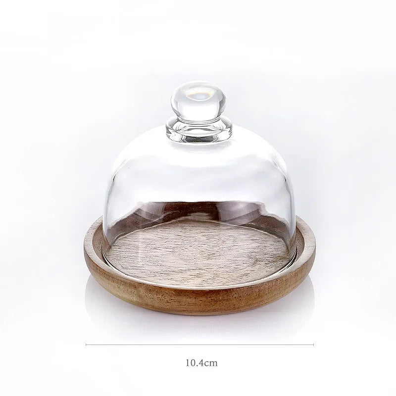 Wooden Food Storage Container with Lid Kitchen Canister for Counter Storage