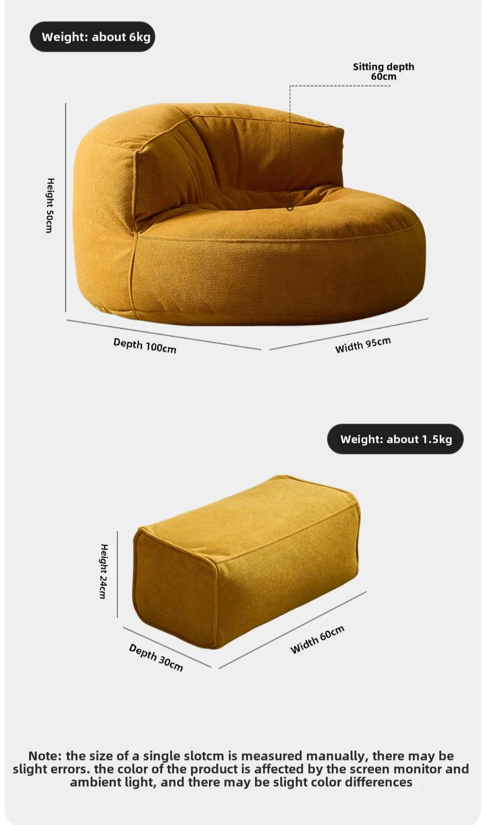 Bean Bag Chair Cover Only Waterproof Chenille Unfilled