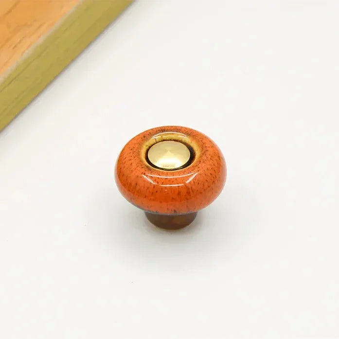 Ceramic Cabinet Knob Single Hole Mount for Drawers and Cupboards
