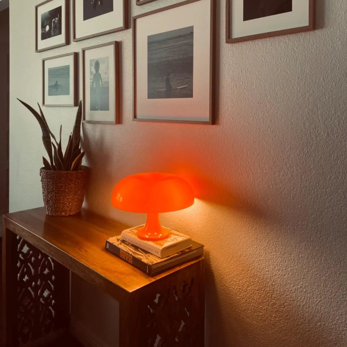 Mushroom Table Lamp Retro Dome Shade Bedside