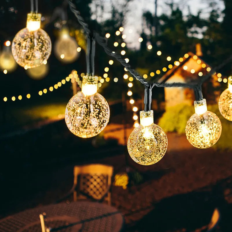Solar Twinkle Lights Outdoor Starry String Lights for Garden Deck and Patio