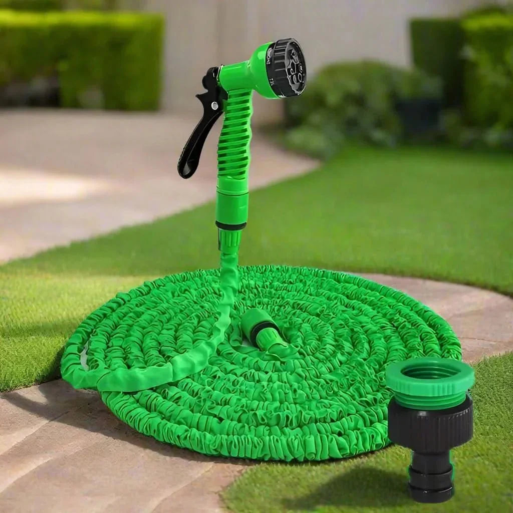 Expandable Garden Hose Kink Free with 7 Pattern Spray Nozzle