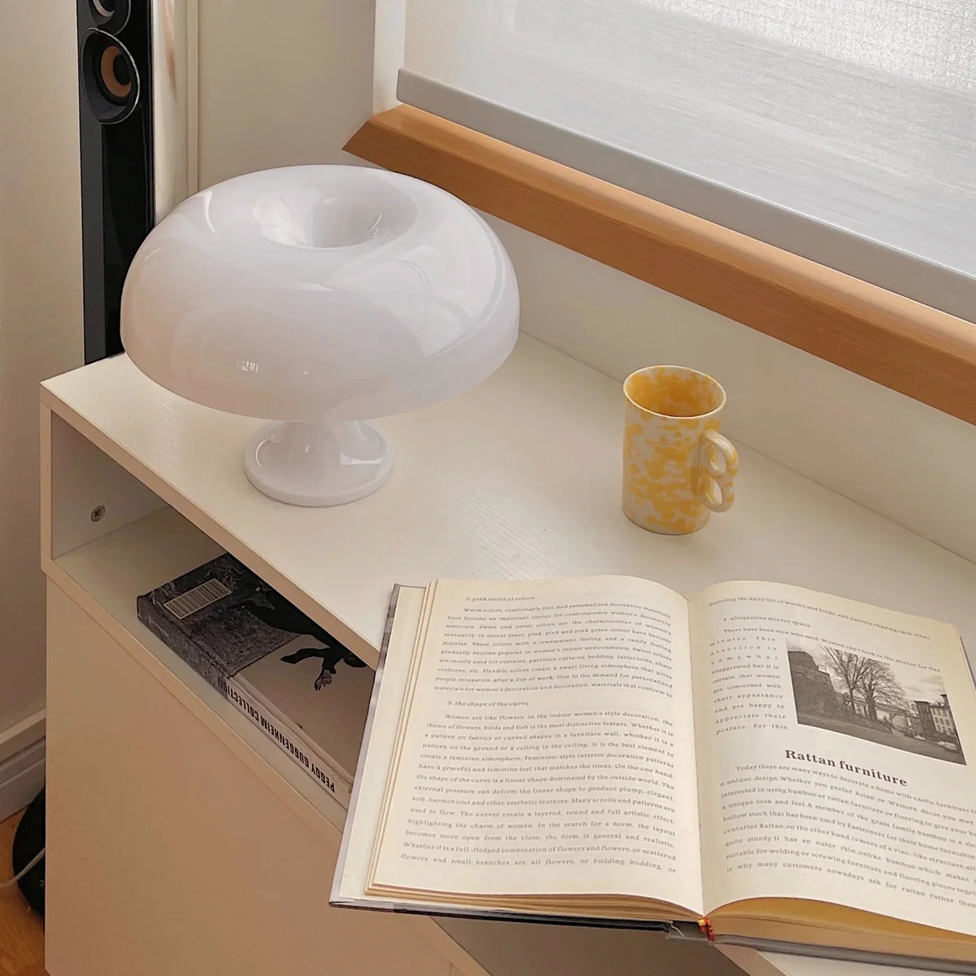 Mushroom Table Lamp Retro Dome Shade Bedside