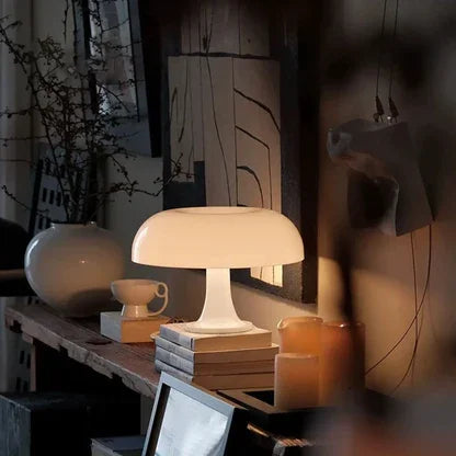 Mushroom Table Lamp Retro Dome Shade Bedside