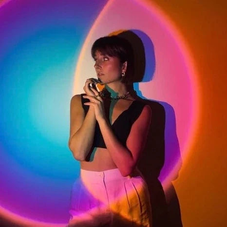 Sunset Lamp Projection Light Rainbow Halo for Bedroom Wall and Photography