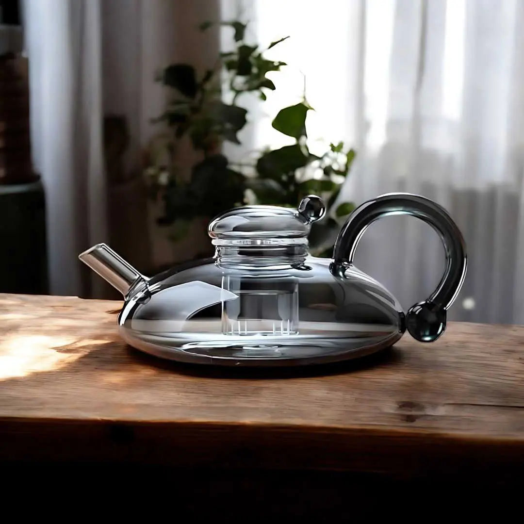 Glass Tea Set with Stovetop Safe Teapot and Cups