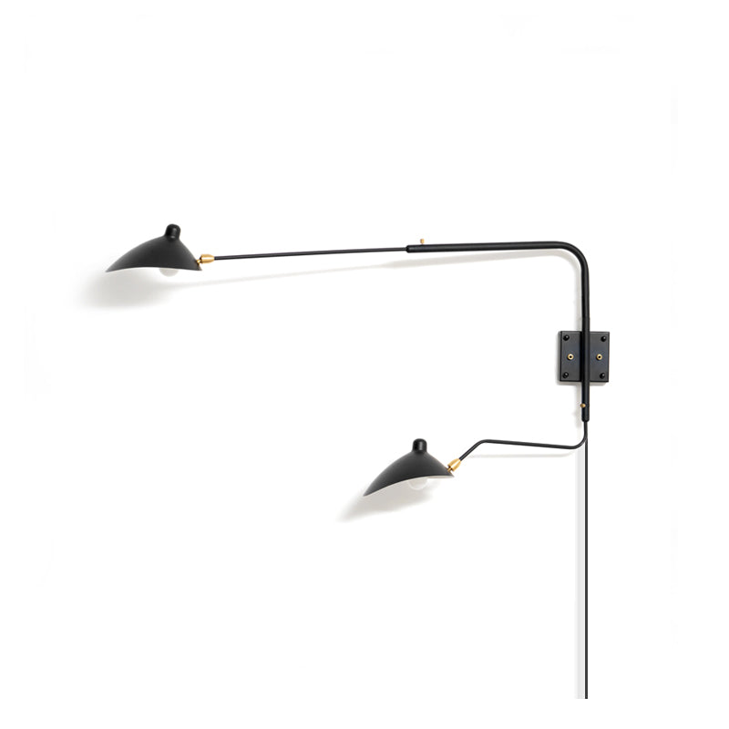Articulated Arm Wall Sconce Swivel Shades Plug In Mid Century Modern
