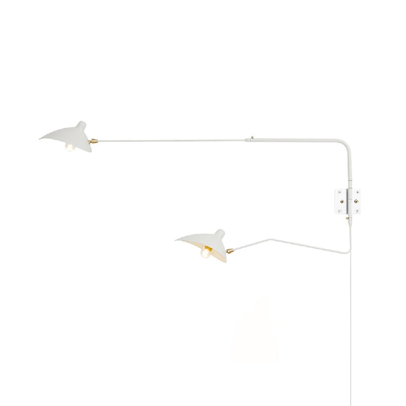 Articulated Arm Wall Sconce Swivel Shades Plug In Mid Century Modern