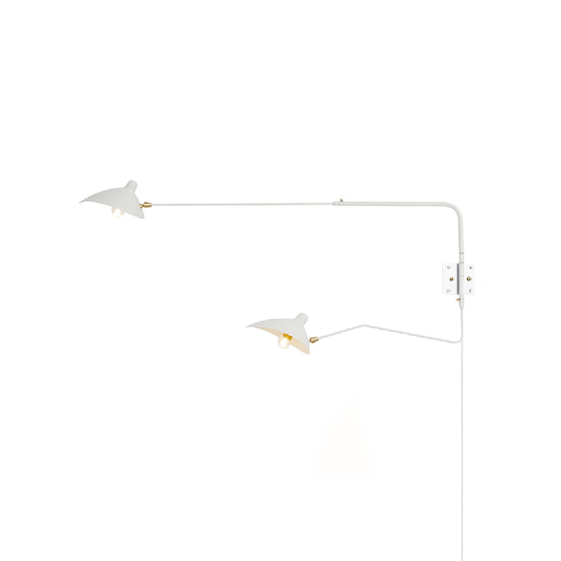 Articulated Arm Wall Sconce Swivel Shades Plug In Mid Century Modern