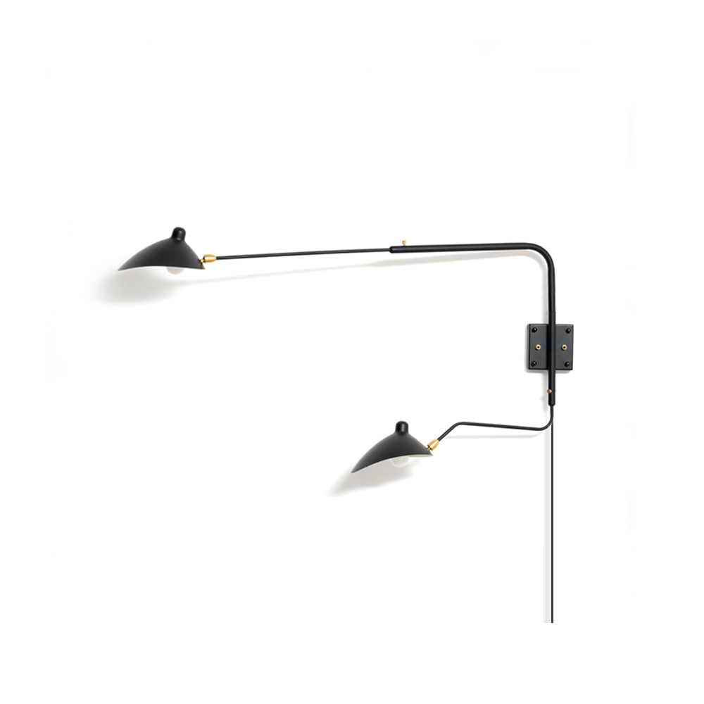 Articulated Arm Wall Sconce Swivel Shades Plug In Mid Century Modern