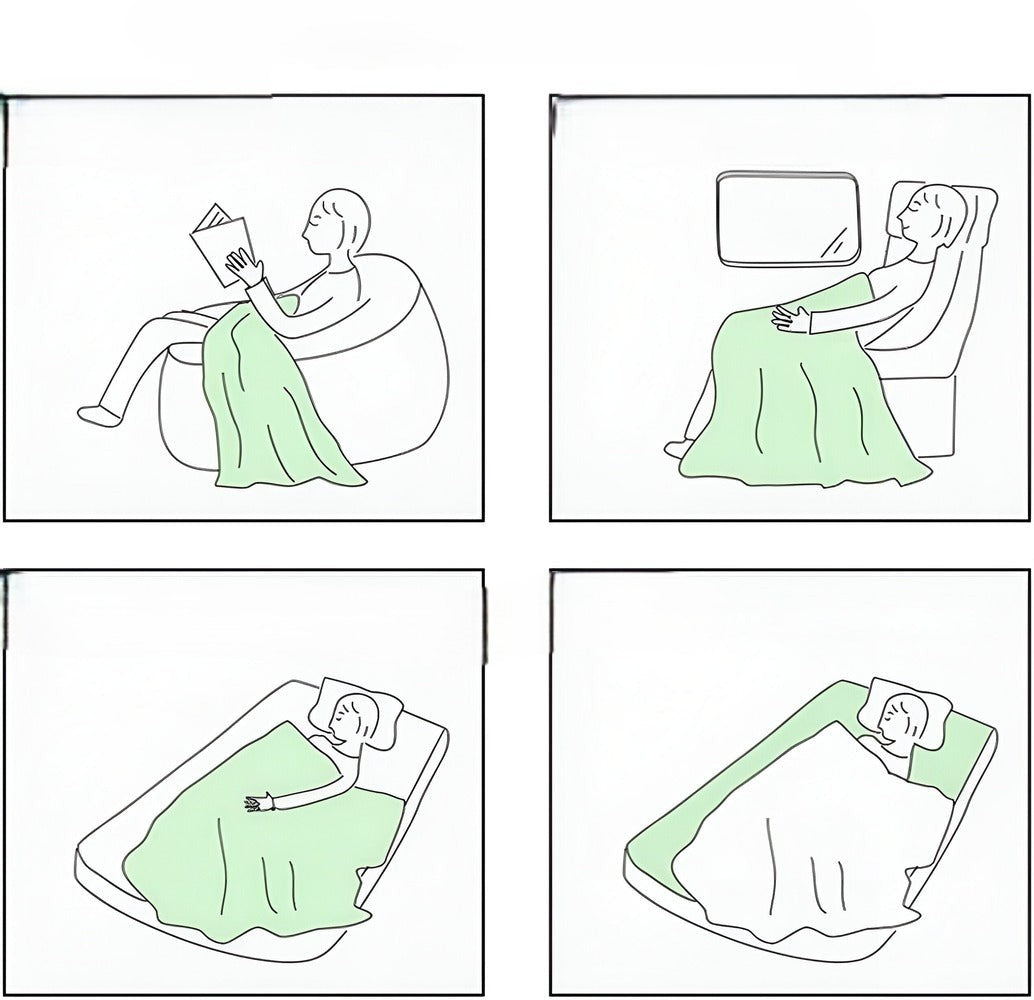 Sofatæppe i kunstpels med ribbet struktur