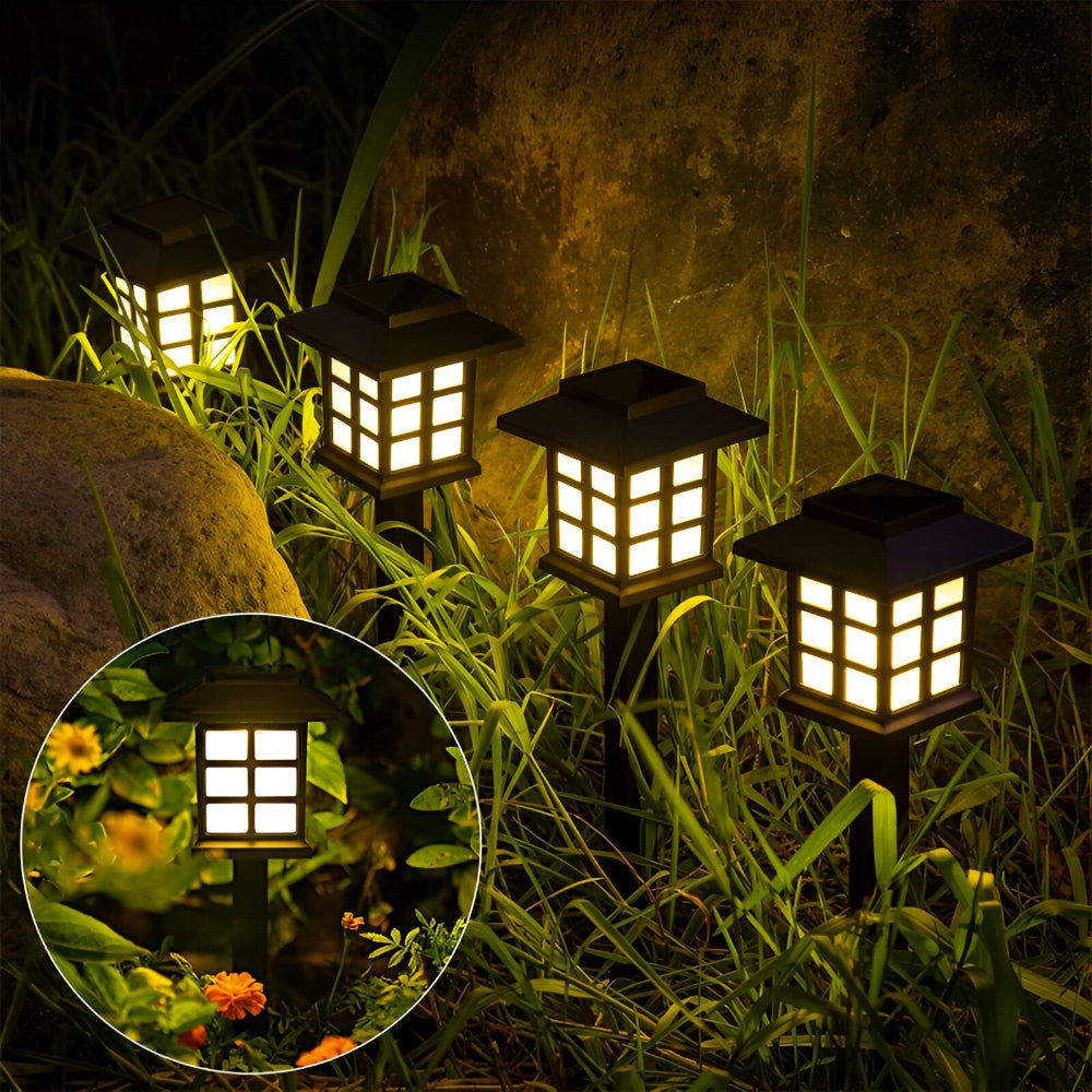Solcelledrevne LED-havelamper i japansk lanternedesign