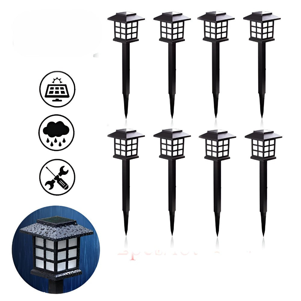 Solcelledrevne LED-havelamper i japansk lanternedesign
