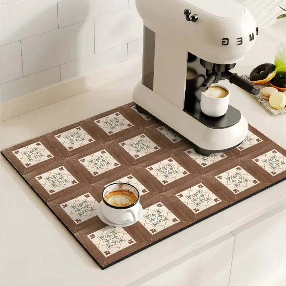 Coffee Bar Mat Absorbent Non Slip for Coffee Maker Station