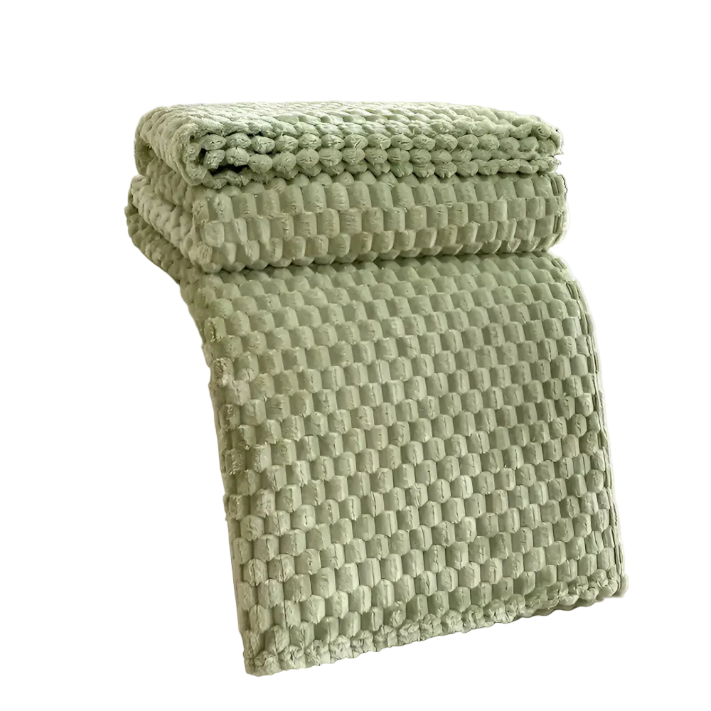 Tæppe med chunky vaffelprægning til soveværelse eller sofa