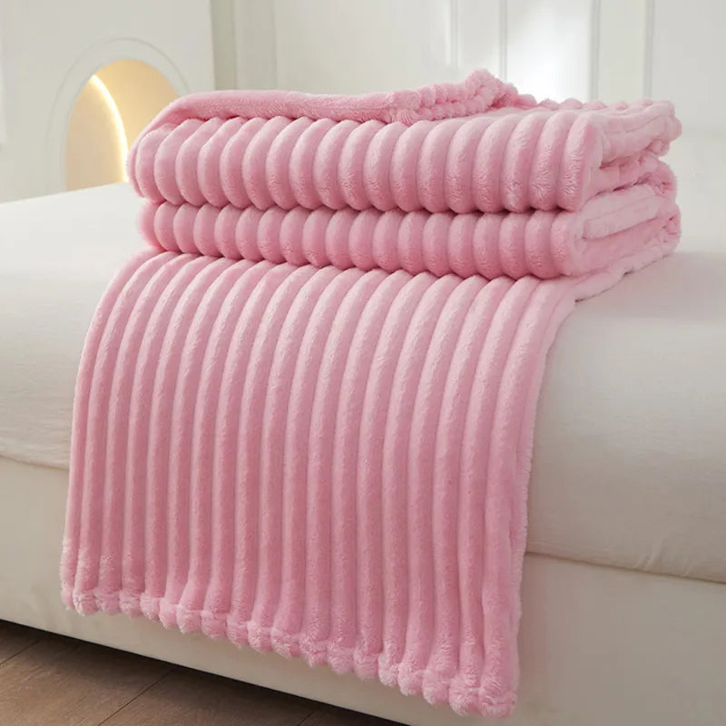 Tæppe med ribbet tekstur til sofa eller soveværelse