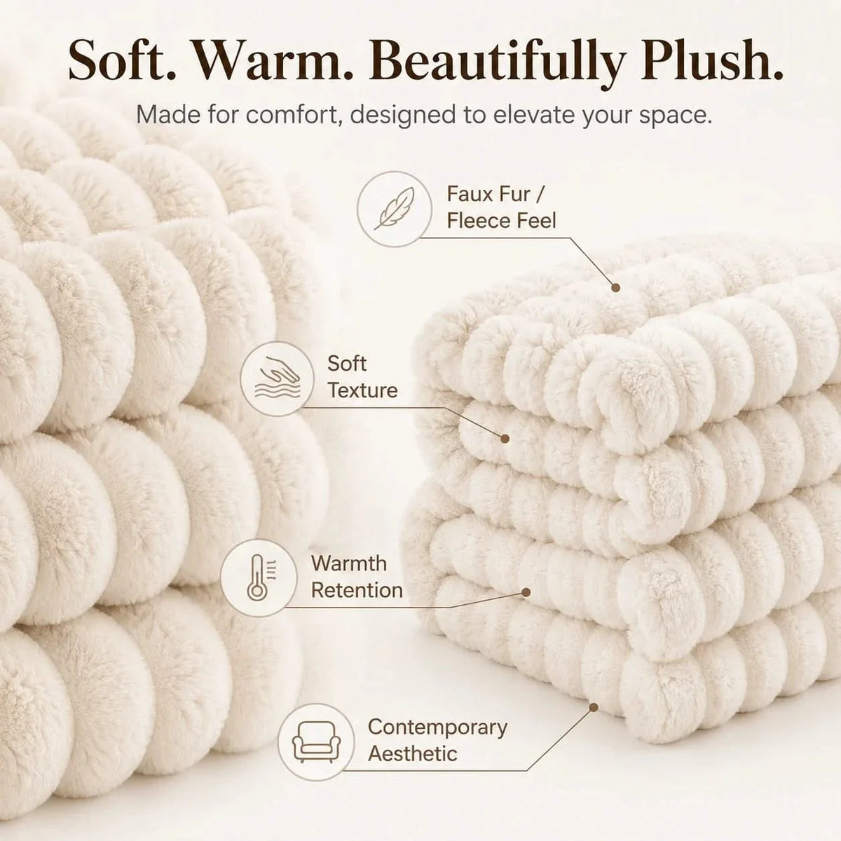Plush Blanket for Bed and Couch