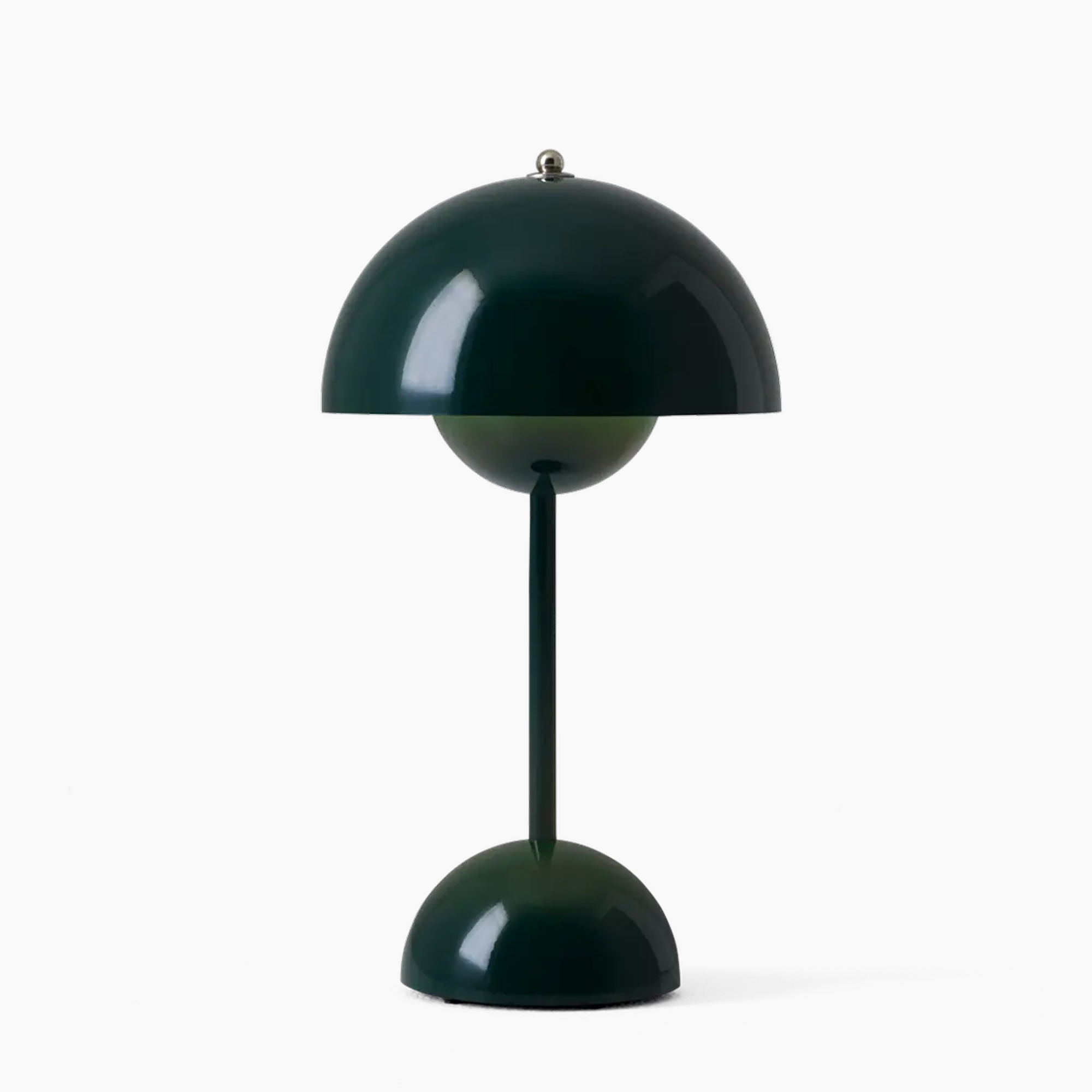 Trådløs bordlampe med kuppelskærm dæmpbar LED i retro skandinavisk design til stue eller soveværelse