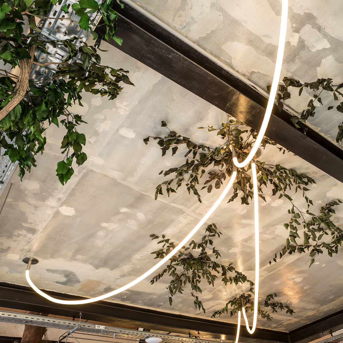 Flexible LED Ribbon Pendant Light Silicone Strip Custom Length Lighting