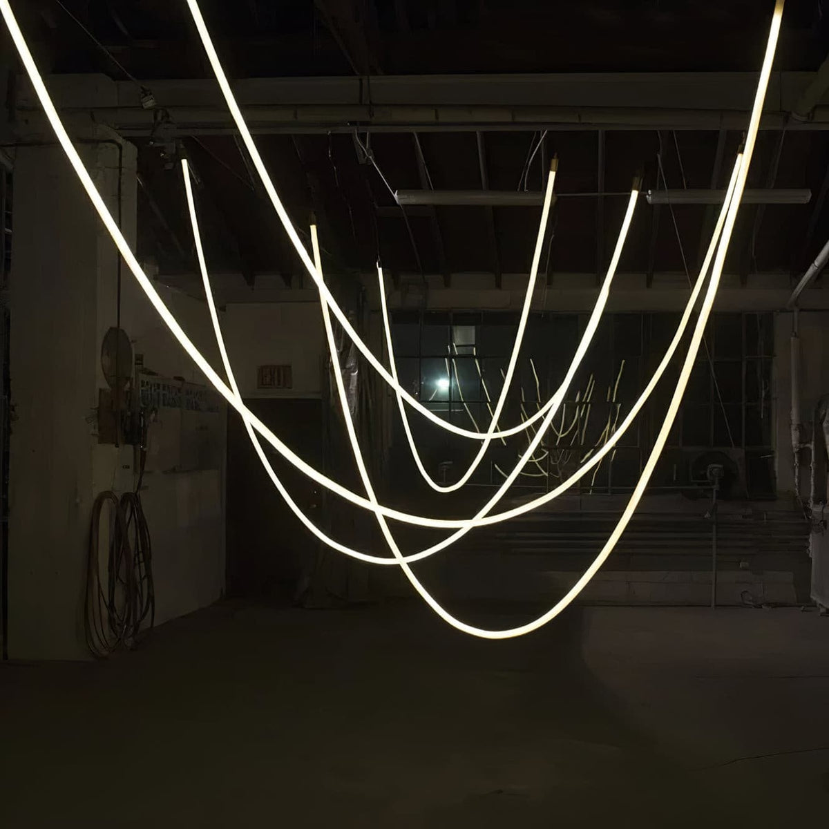 Flexible LED Ribbon Pendant Light Silicone Strip Custom Length Lighting