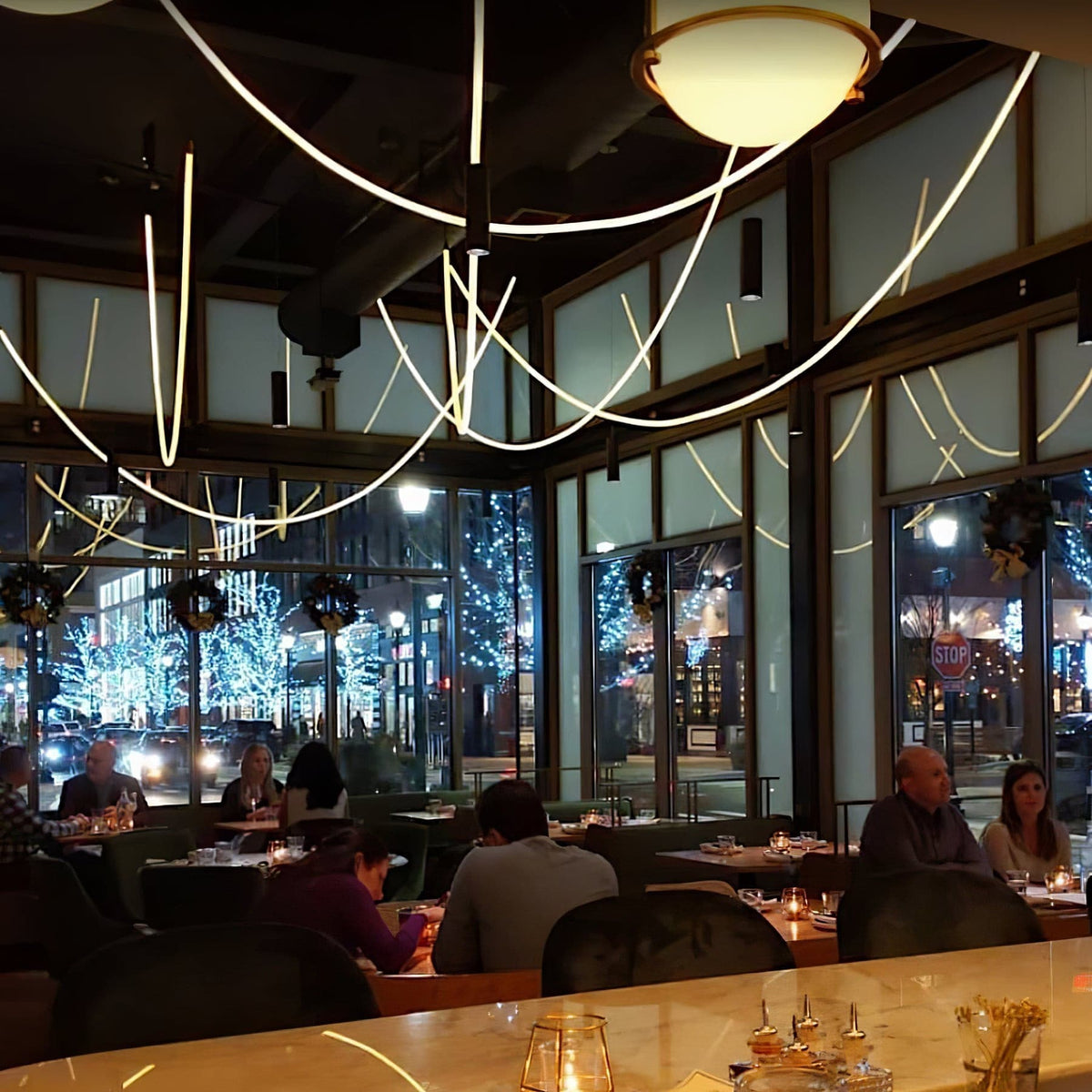 Flexible LED Ribbon Pendant Light Silicone Strip Custom Length Lighting