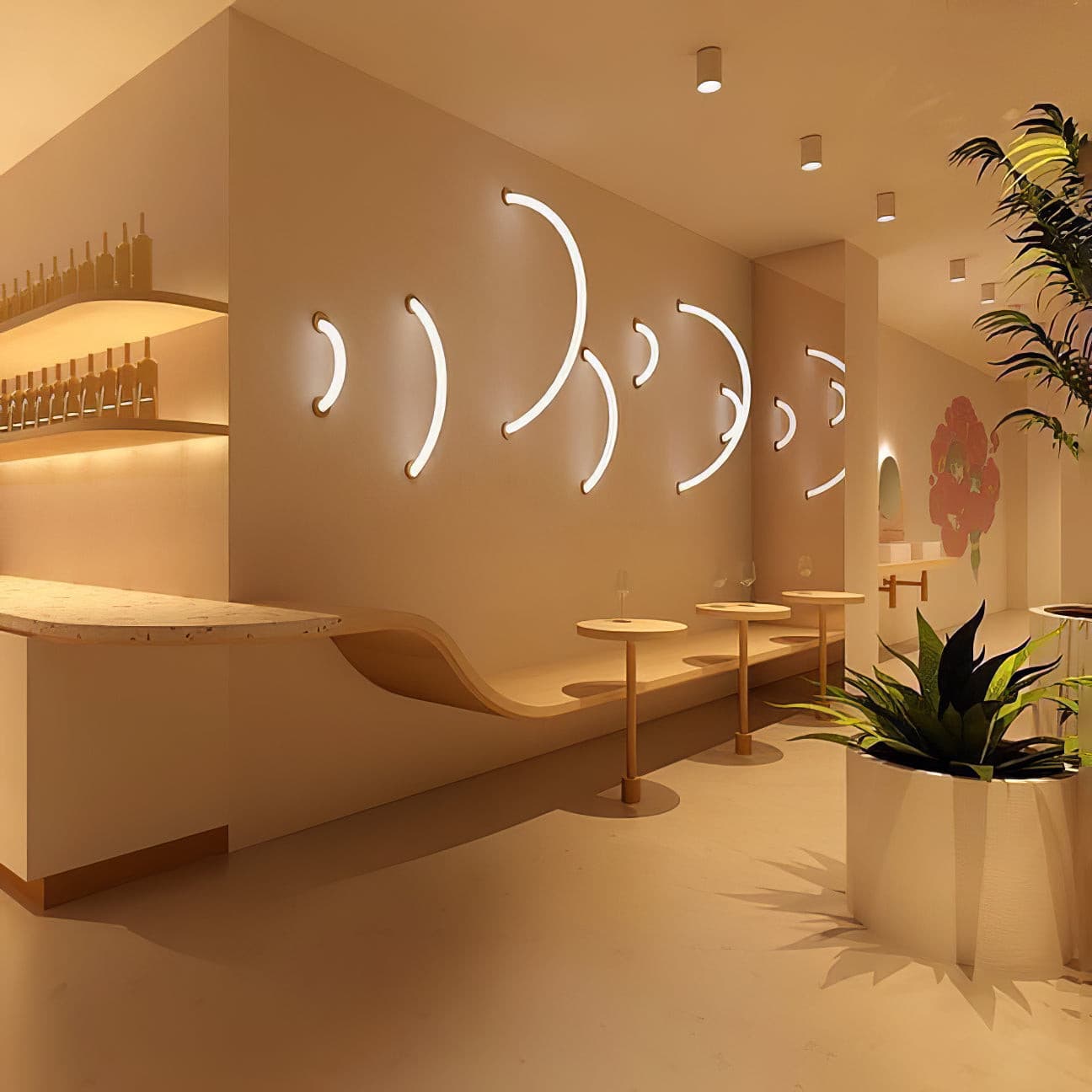 Flexible LED Ribbon Pendant Light Silicone Strip Custom Length Lighting