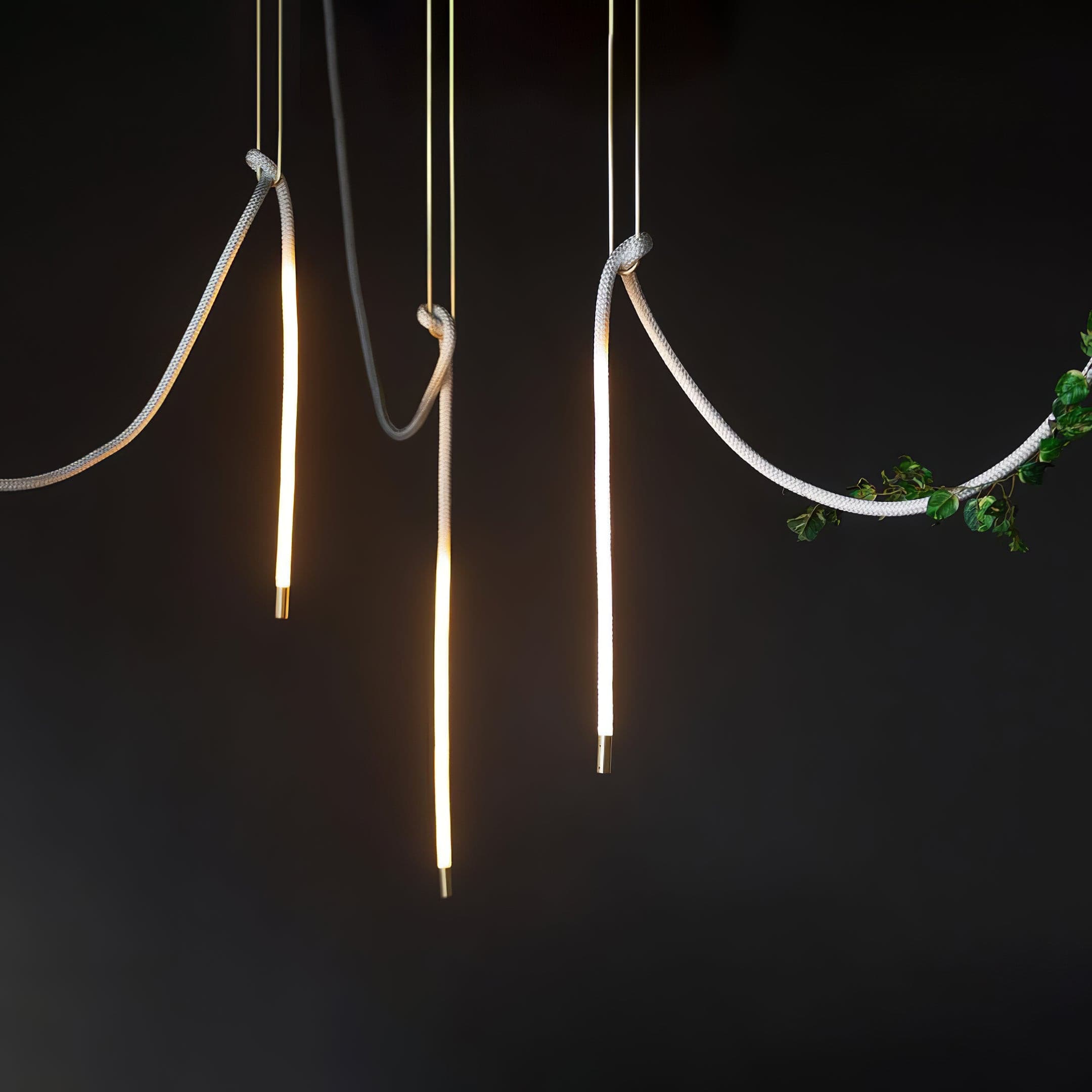 Flexible LED Ribbon Pendant Light Silicone Strip Custom Length Lighting