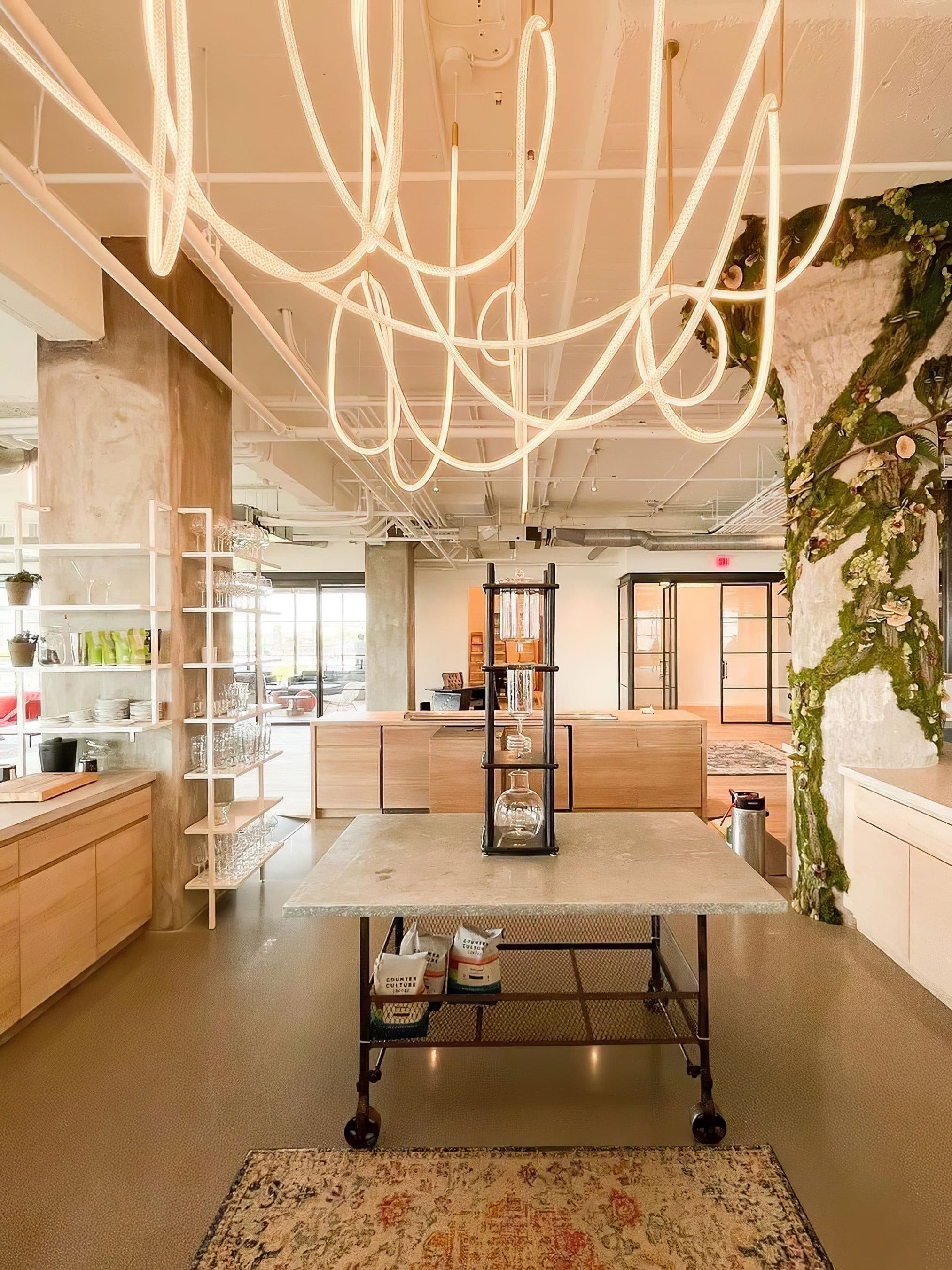 Flexible LED Ribbon Pendant Light Silicone Strip Custom Length Lighting