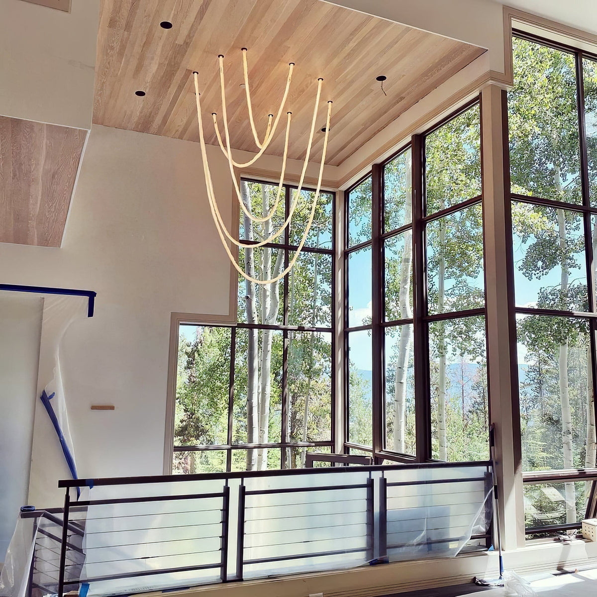 Flexible LED Ribbon Pendant Light Silicone Strip Custom Length Lighting