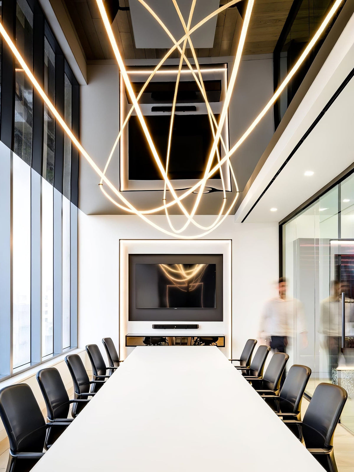 Flexible LED Ribbon Pendant Light Silicone Strip Custom Length Lighting