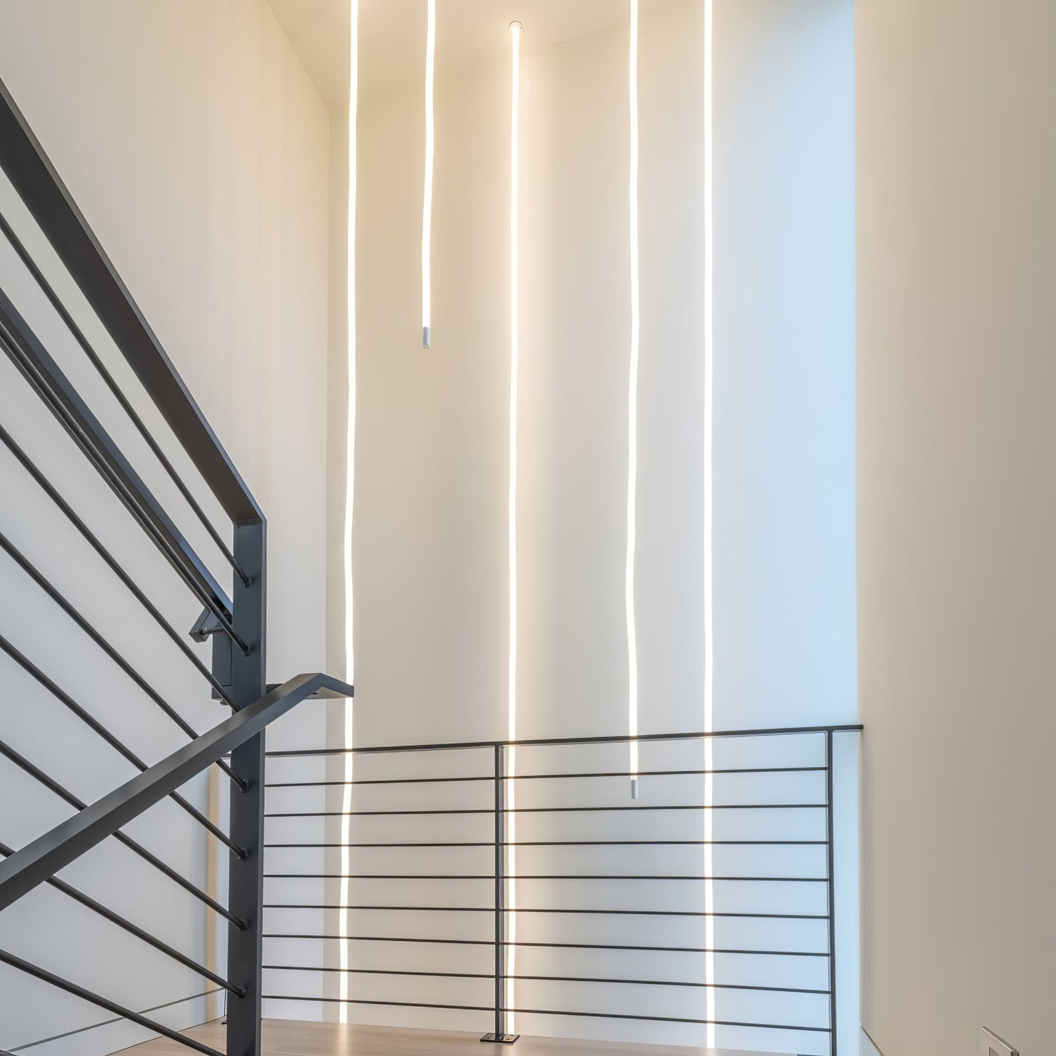 Flexible LED Ribbon Pendant Light Silicone Strip Custom Length Lighting